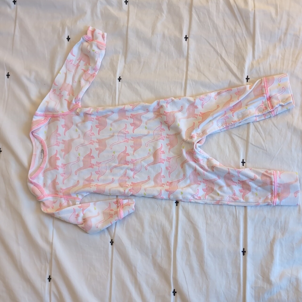 Girls Dinosaur Long Sleeved Onsie